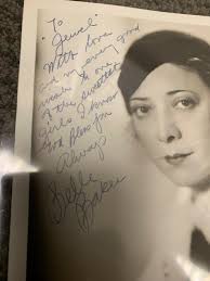 Belle Baker Hand Signed Photo