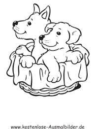 Ausmalbild Hunde Im Korb Ausmalbilder Hunde Malvorlage Hund Hunde