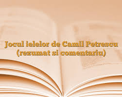 Însetat de dreptate, gelu ruscanu, directorul ziarului socialist dreptatea socială, hotărăşte să publice o scrisoare pe care o primise de la. Jocul Ielelor De Camil Petrescu Rezumat Si Comentariu AnideÈ™coalÄƒ Ro