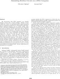 Dna hard drives, quantum computing, moore's lawdna is similar to a hard drive or storage device, in that contains the memory of each. Simulating Boolean Circuits On A Dna Computer Proceedings Of The First Annual International Conference On Computational Molecular Biology