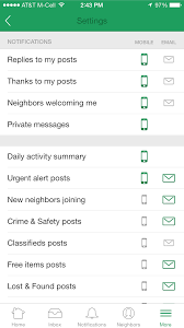 Nextdoor App Notification Settings