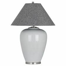 How big should a table lamp be? The Agustus Extra Large Grey Crackle Ceramic Table Lamp 5050140919095 Ebay