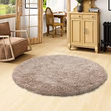 Denn nicht nur esstische, kissen. Hochflor Langflor Shaggy Teppich Luxury Karamell Rund