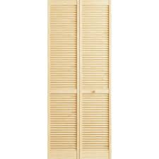 Veranda 30 In X 78 In Raw Louver Louver Pine Interior Closet Bi Fold Door 3115844 The Home Depot Bifold Doors Stylish Doors Louvered Bifold Doors