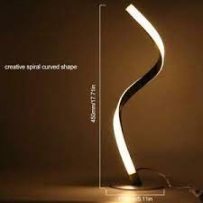 Tomons swing arm bedside lamp. Modern Chic Curved Led Table Lamp Contemporary Minimalist Light Ebay