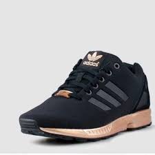 Black And Gold Womens Adidas Shoes Adidas Zu Flux Torsion Black And Gold Shoes In 2020 Black And Gold Shoes Adidas Women Adidas Zx Flux Black