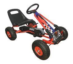 Vroom Rider Vrpk01 Blu Racing Pedal Go Kart W Pneumatic Tire Blue Go Kart Ride On Toys Ride Ons