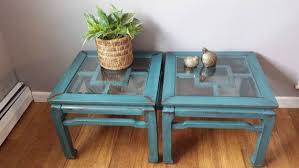 Teal Coffee Table End Table Turquoise Chinese Pair Oriental Teal Coffee Tables Coffee Table Table