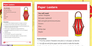 Cut a short strip off the short side of your paper and it will be used as a handle later. Lantern Template For Chinese New Year Craft Instructions