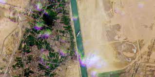 Eight tugboats were working to free the vessel a satellite image showing the ever given lodged sideways across the waterway of egypt's suez canal photograph: Yc7efdor6eeehm