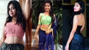 Saree with gorgeous backless blouse. 23 Tamil Tv Actress Indiancelebblog Com