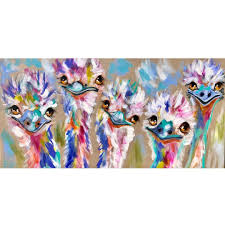 Amanda Brooks Artist On Instagram Rise And Shine Australian Emus Original On Belgian Linen 75 X150 Cm Artbybrooks Artist Belgian Linen Buy Art Online