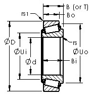 32204 metric series tapered roller bearing ast bearings