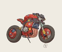 Artstation Cyberpunk Bike 04 Fernando Correa Motorcycle Illustration Automotive Art Art Cars