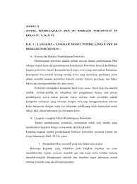 Tematik sd kelas 3 pendahuluan, norma masyarakat, rumahku,kerjasama,lingkungan desa dan kecamatan, persatuan dan kesatuan, makhluk hidup. Model Pembelajaran Pkn Sd Berbasis Portofolio Di Kelas Iv