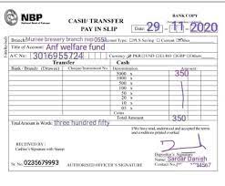 The printed bank deposit slip is becoming scarce as more and more people receive payments through direct deposits and use if a deposit slip should somehow include both a printed account number and a handwritten one, the sorting machines would. Bank Deposite Slip Of Nbp National Bank Of Pakistan Deposit Slip Print Instant On Demand Online On Any Paper
