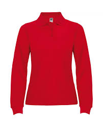 Une veste de cuisine femme pas cher en polycoton. Polo Femme Manches Longues Estrella Woman L S Rouge Polos Personnalises Textile Direct