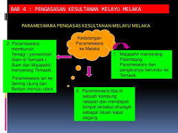Sejak itu, melaka telah berkembang menjadi sebuah. Bab 4 Pengasasan Kesultanan Melayu Melaka