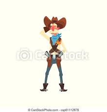 Find cartoon character clothes now! Armed Cowboy In Traditional Clothes Western Cartoon Character Vector Illustration On A White Background Armed Cowboy In Canstock