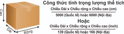 CÁCH TÍNH TRỌNG LƯỢNG HÀNG HÓA 
