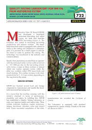 Kementerian perusahaan perladangan dan komoditi), abbreviated mpic, is a ministry of the government of malaysia that is responsible for plantation and commodities: Pdf Quality Testing Laboratory For The Oil Palm Motorised Cutter