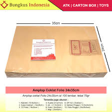Jenis dan berat kertas sangat mempengaruhi cara anda dalam menentukan pilihan dan mempersiapkan file yang akan dicetak, terutama yang berkaitan dengan pelipatan dan penjilidan kertas yang lebih tipis ideal untuk jenis brosur, amplop, alat tulis dan halaman buku serta isi katalog. Amplop Coklat Folio 24x35cm Lazada Indonesia