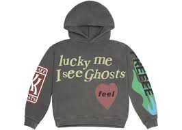 Kids See Ghosts Lucky Me Crewneck Sweatshirt Trench Hoodies Alternative Fashion Fashion