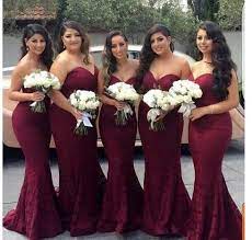 Burgundy Bridesmaid Dresses New 2018 Mermaid Wine Red Bridesmaid Dresses Strapless Mermaid Bridesmaid Dresses Sweetheart Bridesmaids Dresses