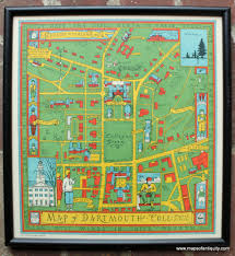 Map Of Dartmouth College Present Future Antique Maps And Charts Original Vintage Rare Historical Antique M Antique Maps College Presents Pictorial Maps