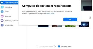 How To Solve Zoom Virtual Background Without Green Screen Computer Doesn T Meet Requirements Alfintech Computer