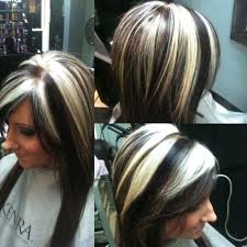 Nowadays, highlights on dark hair cut across the board because they work for both ladies and men. Dark Hair With Chunky Blonde Highlights Best 20 Blonde Highlights Underneath Ideas On P Hair Color Highlights Hair Highlights Blonde Highlights On Dark Hair