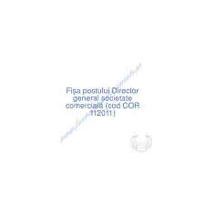 3 din codul comercial, sunt considerate a fi fapte obiective de comert, acea societate este civila chiar daca ea a fost constituita cu respectarea formalitatilor impuse de legea nr. FiÈ™a Postului È™i FiÈ™Äƒ De Evaluare A PerformanÈ›elor Individuale Pentru Director General Societate ComercialÄƒ Cod Cor 112011