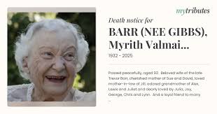 BARR (NEE GIBBS), Myrith Valmai Hamilton
