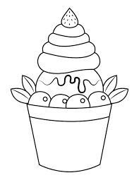 All rights belong to their respective owners. Printable Frozen Yogurt Coloring Page