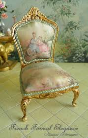French Elegance Miniature Beautiful Furniture Antique Chairs Furniture