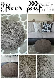 This extra large pattern looks beautiful and pleasing light color makes it charming. Easy Crochet Floor Pouf Pattern Homemade Heather