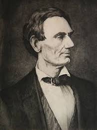 Illegibly Signed. Etching. Abraham Lincoln.