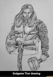 Endgame Thor Drawing Endgame Thor Drawing Ifunny Thor Drawing Drawings Thor