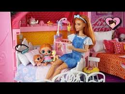 Barbie Doll Family Lol Surprise Baby Bedtime Night Routine Barbie Dollhouse Grocery Shopping Youtube Baby Bedtime Doll Family Surprise Baby