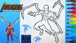 With the exception of the mark i iron man armor, almost all of the iron man suits share a common design and capability set. Iron Spider Avengers Infinity War Coloring Pages Colored Markers Spider Man Colorgoart Youtube