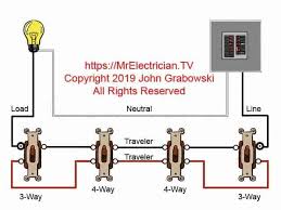 3 way switches have three terminals one common usually black color and one pair of travelers usually brass color. Four Way Switch Diagrams