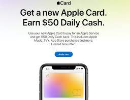 Check spelling or type a new query. New Apple Card Promo Get 50 Daily Cash Bonus For Your Apple Services Purchase In July