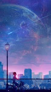 Anime Boy Riding Bicycle Moon Night City Scenery 4k Wallpaper 6 1292 | see more anime wallpaper, beautiful anime wallpaper, awesome anime wallpaper, anime iphone wallpaper, pretty anime looking for the best anime backgrounds? anime boy riding bicycle moon night