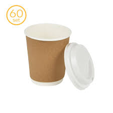 Shop for black coffee cups, paper coffee cups, disposable cups and more at restaurantware. Double Wall Disposable Coffee Cups With Lids 8oz 60 Pack Earth S Natural Alternative