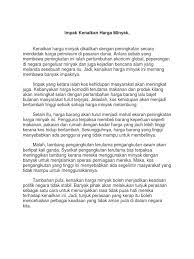 Salah satu informasi yang berperan penting adalah kenaikan. Impak Kenaikan Harga Minyak