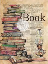 Print Book Mixed Media Drawing On Distressed Dictionary Page In 2020 Book Art Drawings Book Art Book Drawing