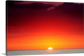Pictures of beautiful sunsets over the ocean. Hawaii Oahu North Shore Beautiful Sunset Over The Ocean Wall Art Canvas Prints Framed Prints Wall Peels Great Big Canvas