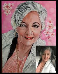 Acrylic portrait of son