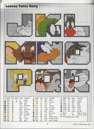 Baby bugs bunny and lola kiss free cross stitch pattern. Looney Tunes Gang Alphabet 2 Broderie Et Point De Croix Broderie Point De Croix Point De Croix