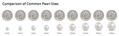 pearl size comparison pearls com